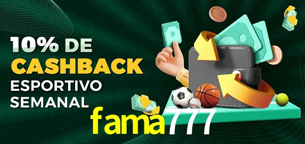 10% de bônus de cashback na fama777